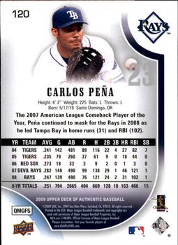 2009 SP Authentic #120 Carlos Pena Back