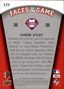 2009 SP Authentic #177 Chase Utley Back
