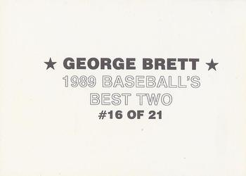 1989 Baseball's Best Two (unlicensed) #16 George Brett Back