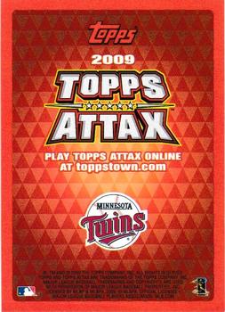 2009 Topps Attax - Gold Superstars #NNO Justin Morneau Back