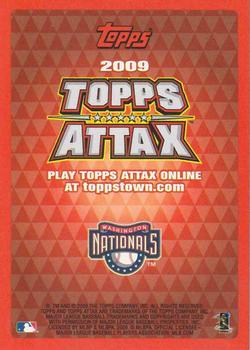 2009 Topps Attax - Gold Superstars #NNO Ryan Zimmerman Back