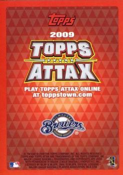 2009 Topps Attax - Silver Foil #NNO Ryan Braun Back