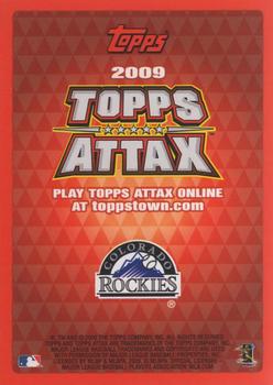 2009 Topps Attax - Silver Foil #NNO Brad Hawpe Back