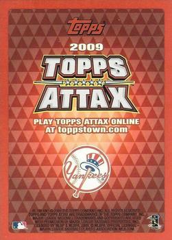2009 Topps Attax - Silver Foil #NNO Derek Jeter Back
