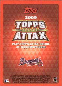 2009 Topps Attax - Silver Foil #NNO Brian McCann Back