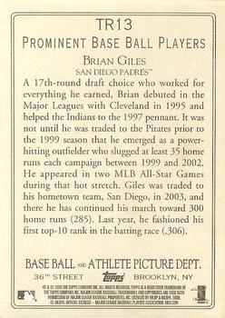 2009 Topps - Turkey Red #TR13 Brian Giles Back
