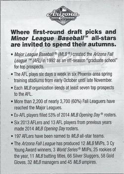 2014 Choice International League Top Prospects #NNO Arizona Fall League Back