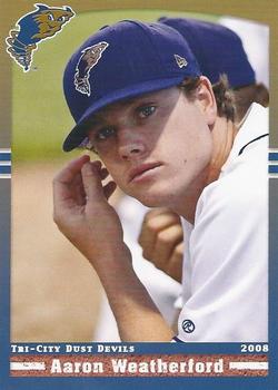 2008 Grandstand Tri-City Dust Devils #38 Aaron Weatherford Front