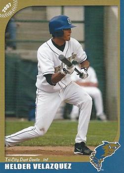 2007 Grandstand Tri-City Dust Devils #36 Helder Velazquez Front