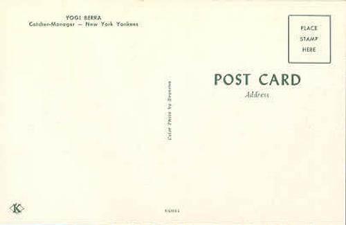 1964-68 Requena Pan American Photo Postcards #NNO Yogi Berra Back