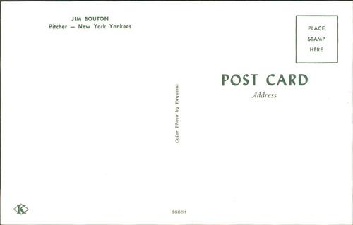 1964-68 Requena Pan American Photo Postcards #NNO Jim Bouton Back