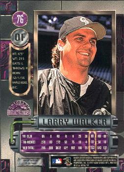1997 Metal Universe #76 Larry Walker Back