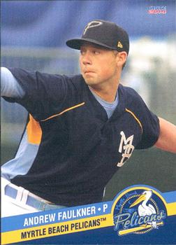 2014 Choice Myrtle Beach Pelicans #12 Andrew Faulkner Front