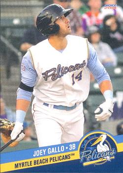 2014 Choice Myrtle Beach Pelicans #13 Joey Gallo Front