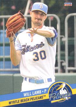 2014 Choice Myrtle Beach Pelicans #18 Will Lamb Front