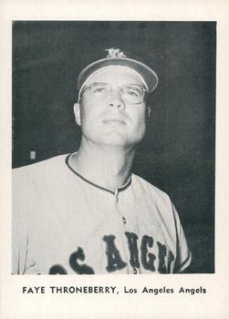 1961 Jay Publishing Los Angeles Angels #NNO Faye Throneberry Front