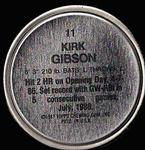 1987 Topps Coins #11 Kirk Gibson Back