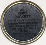 1987 Topps Coins #20 Kirby Puckett Back