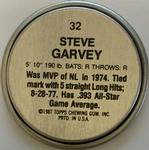 1987 Topps Coins #32 Steve Garvey Back