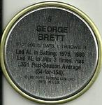 1987 Topps Coins #5 George Brett Back