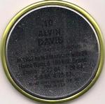1988 Topps Coins #10 Alvin Davis Back