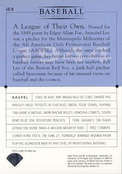 1994 Upper Deck Baseball: The American Epic - Little Debbie #LD8 Annabelle Lee Back