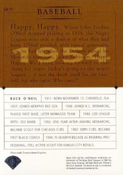 1994 Upper Deck Baseball: The American Epic - Little Debbie #LD11 Buck O'Neil Back