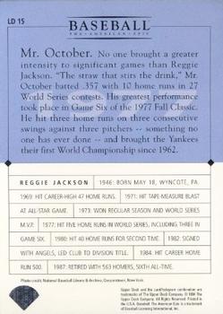 1994 Upper Deck Baseball: The American Epic - Little Debbie #LD15 Reggie Jackson Back
