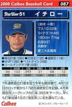 2000 Calbee #087 Ichiro Back