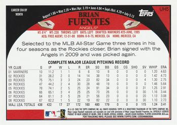 2009 Topps Updates & Highlights #UH5 Brian Fuentes Back