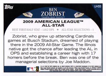 2009 Topps Updates & Highlights #UH55 Ben Zobrist Back
