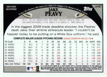 2009 Topps Updates & Highlights #UH87 Jake Peavy Back