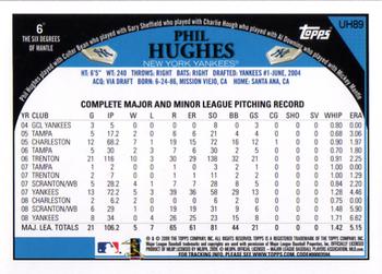 2009 Topps Updates & Highlights #UH89 Phil Hughes Back