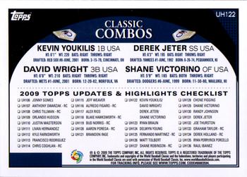 2009 Topps Updates & Highlights #UH122 Classic Walk-Off (Kevin Youkilis / David Wright / Derek Jeter / Shane Victorino) Back