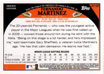 2009 Topps Updates & Highlights #UH125 Fernando Martinez Back
