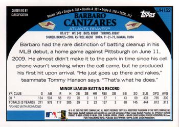 2009 Topps Updates & Highlights #UH152 Barbaro Canizares Back