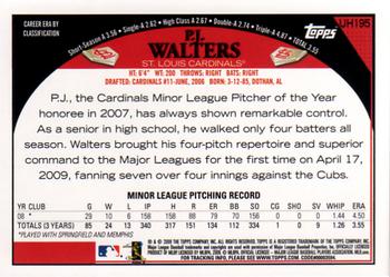 2009 Topps Updates & Highlights #UH195 P.J. Walters Back