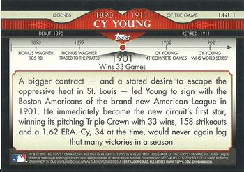 2009 Topps Updates & Highlights - Legends of the Game #LGU1 Cy Young Back