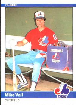 1984 Fleer #290 Mike Vail Front