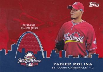 2009 Topps Updates & Highlights - All-Star Stitches #AST-8 Yadier Molina Front