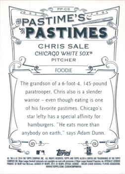 2014 Topps Allen & Ginter - Pastime's Pastimes #PP-CS Chris Sale Back