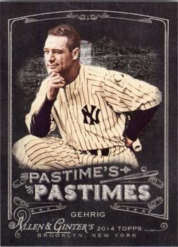 2014 Topps Allen & Ginter - Pastime's Pastimes #PP-LG Lou Gehrig Front