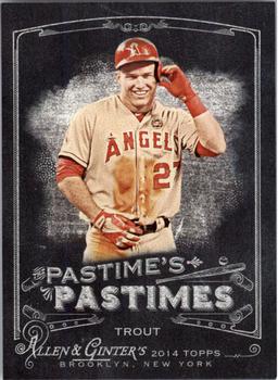 2014 Topps Allen & Ginter - Pastime's Pastimes #PP-MT Mike Trout Front