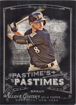 2014 Topps Allen & Ginter - Pastime's Pastimes #PP-RB Ryan Braun Front