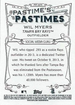 2014 Topps Allen & Ginter - Pastime's Pastimes #PP-WM Wil Myers Back