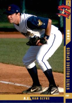 2006 Grandstand State College Spikes #NNO A.J. Van Slyke Front