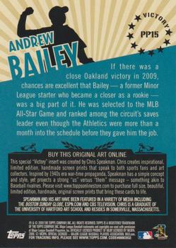 2009 Topps Updates & Highlights - Propaganda #PP15 Andrew Bailey Back