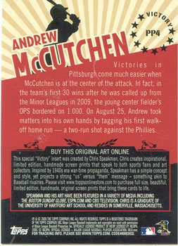 2009 Topps Updates & Highlights - Propaganda #PP4 Andrew McCutchen Back