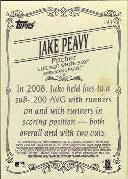 2009 Topps 206 #193 Jake Peavy Back
