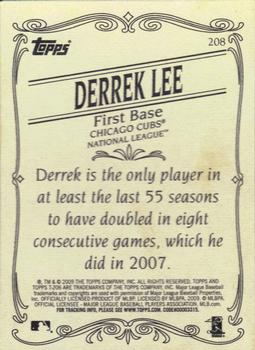 2009 Topps 206 #208 Derrek Lee Back